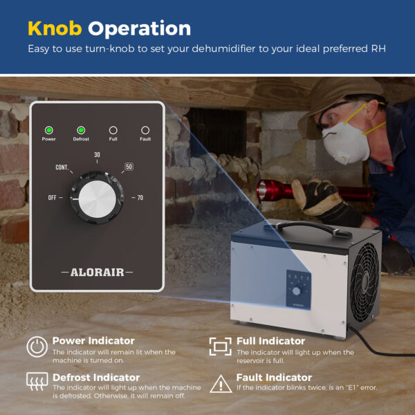 AlorAir 70 Pint Energy Star Crawl Space Dehumidifier