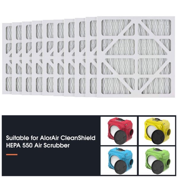 AlorAir MERV-10 Filter Replacement Set for Cleanshield Hepa 550 Air Scrubber